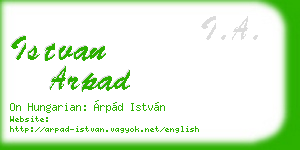 istvan arpad business card